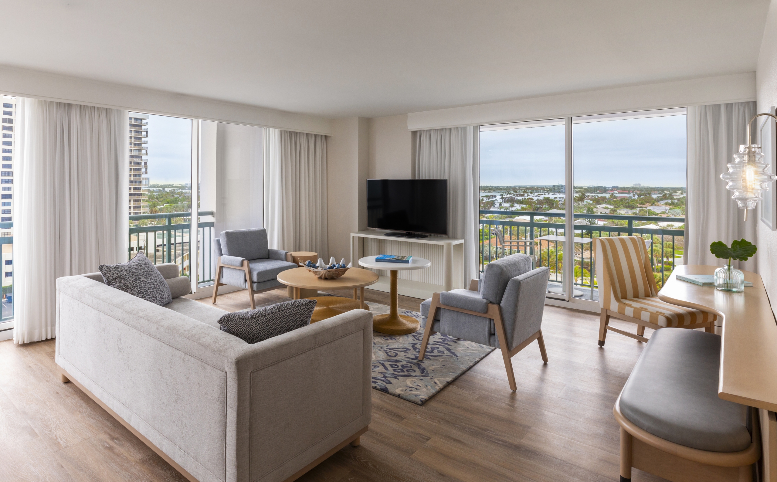 Beachfront suite overlooking West Palm Beach at The Singer Resort